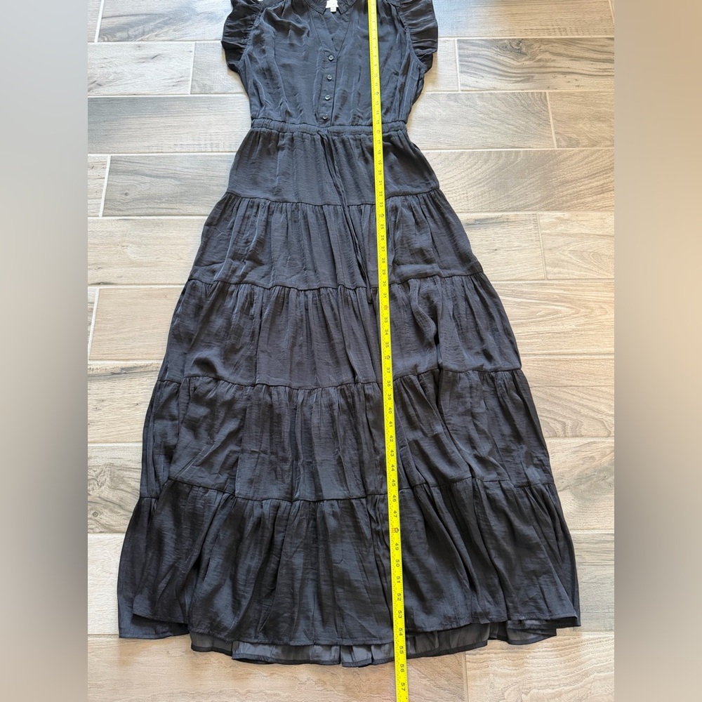 Pinch Black Tiered Maxi Dress size Medium - Picture 7 of 8